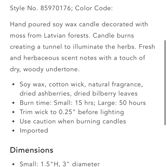 Ashberry and Bilberry leaves pressed pillar - Picture 4 of 7